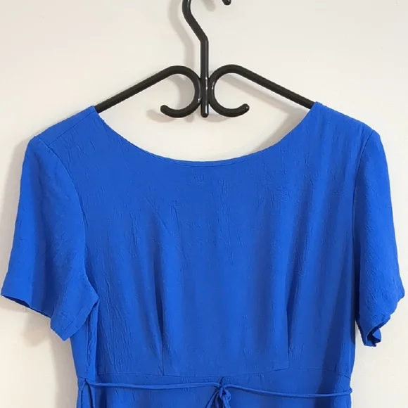 Liz Claiborne Short Sleeves Blue Dress - Size 8 - Picture 7 of 10
